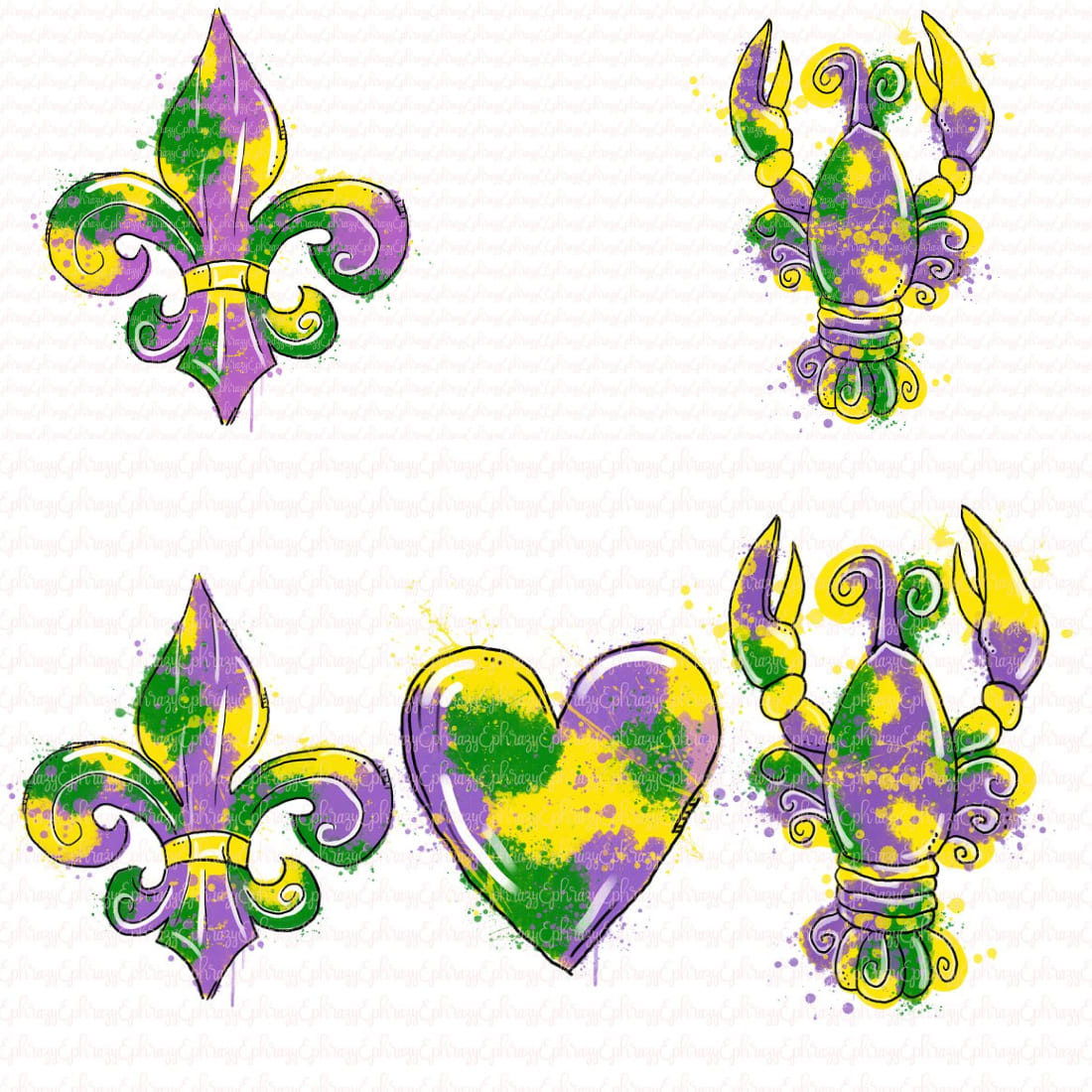 Five recurring elements are characteristic of the Mardi Gras celebration.