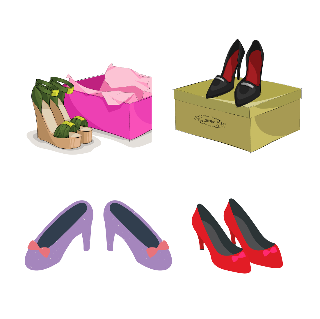 Images with birthday heels svg bundle.