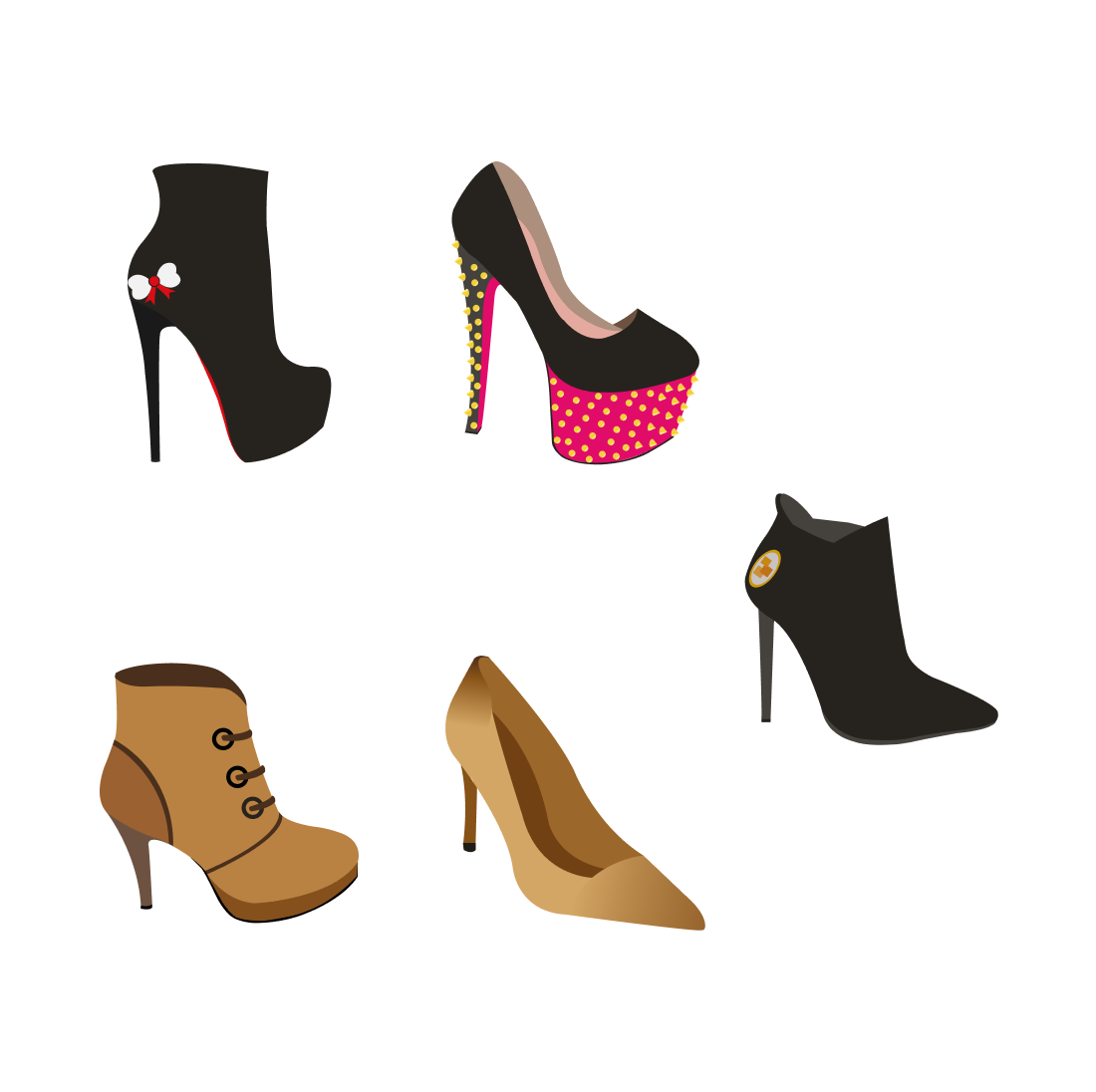Preview heels svg bundle.