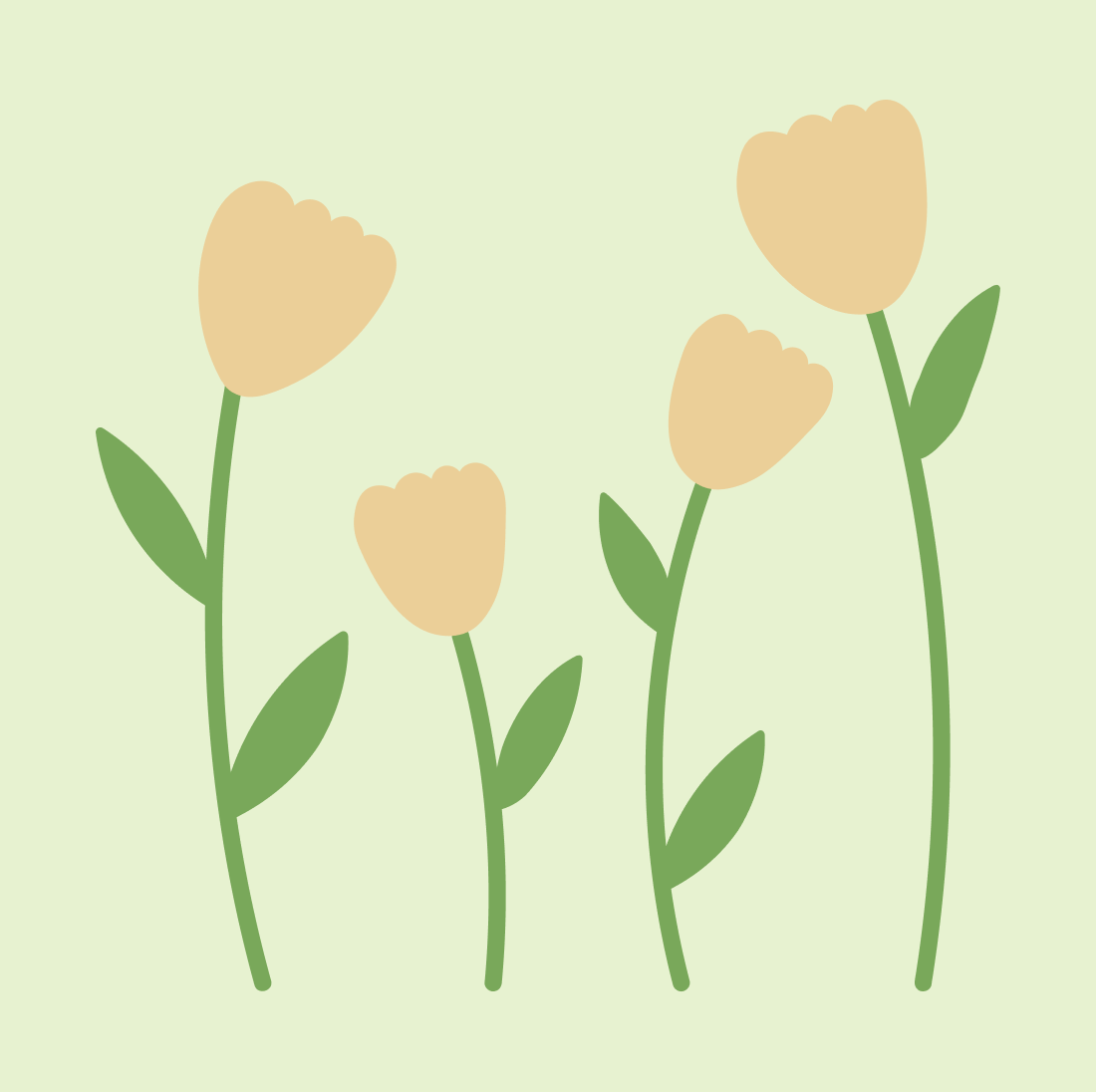 Simple Tulip SVG Bundle, second picture 1100x1100.