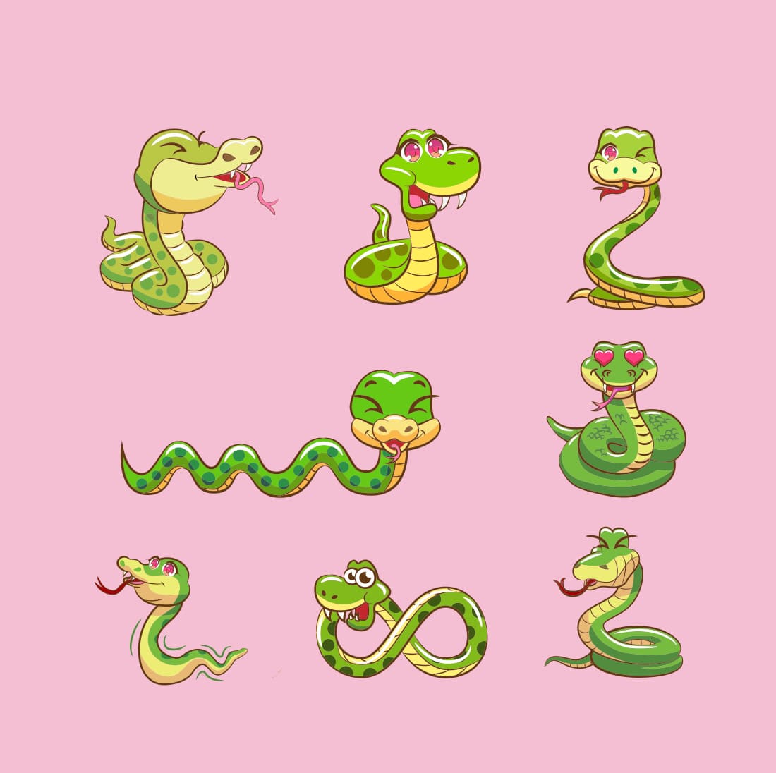 Snake SVG free bundle, second picture 1100x1100.