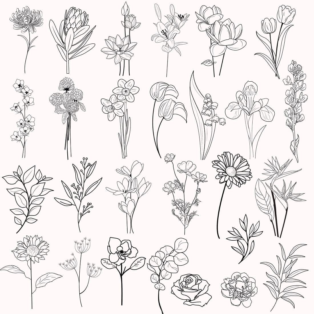 Flowers SVG picture 1100x1100.