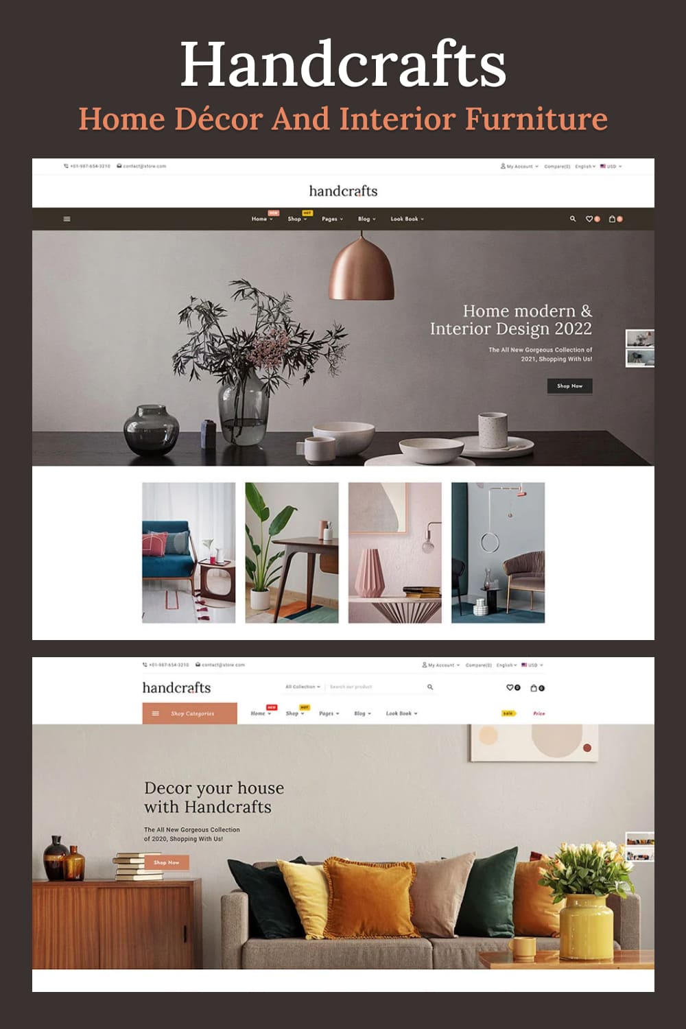 Handcrafts home decor and interior furniture shopify 2.0 responsive theme, picture for pinterest 1000x1500.