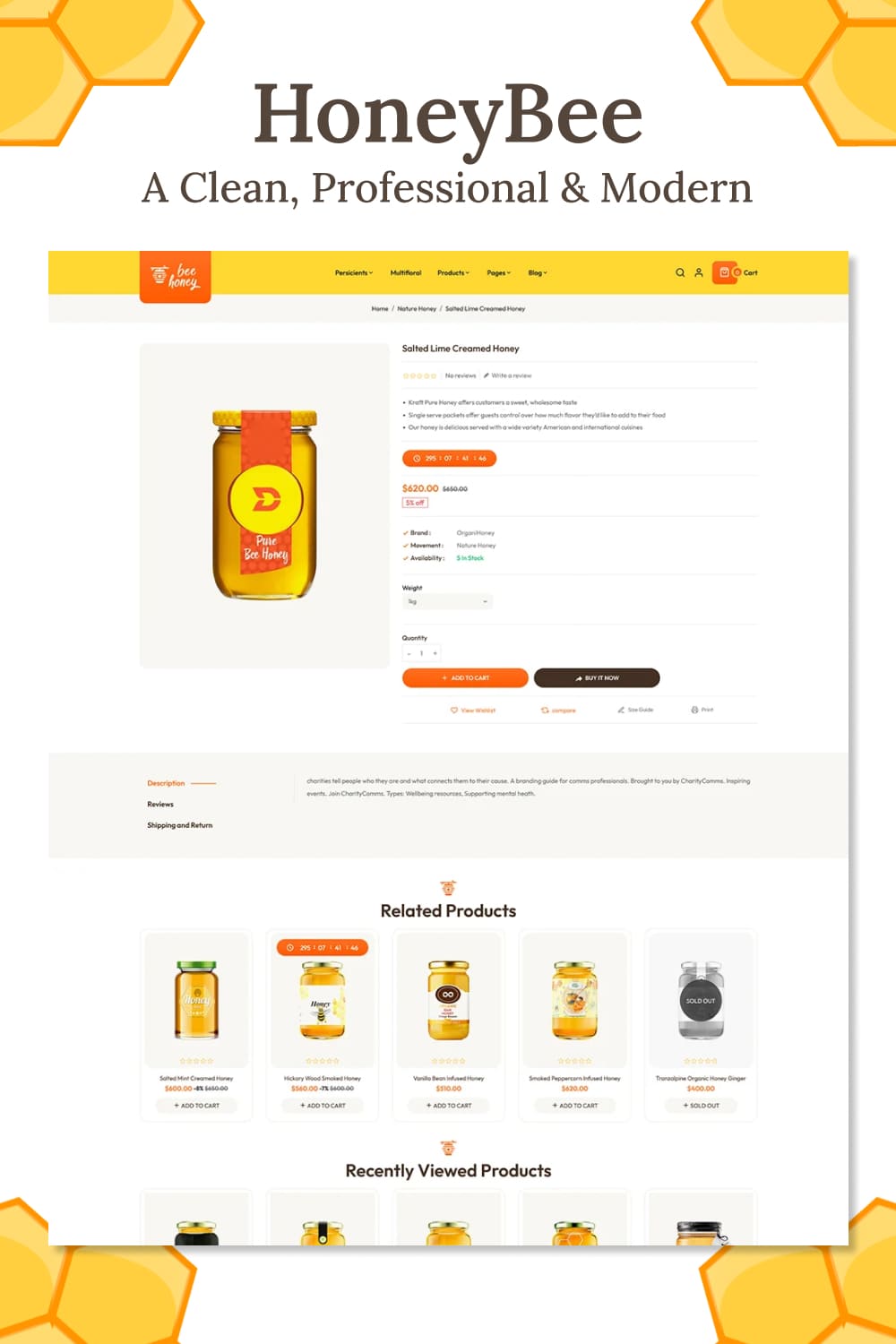 Honeybee a clean professional modern shopify OS 2.0 responsive theme, picture for pinterest 1000x1500.