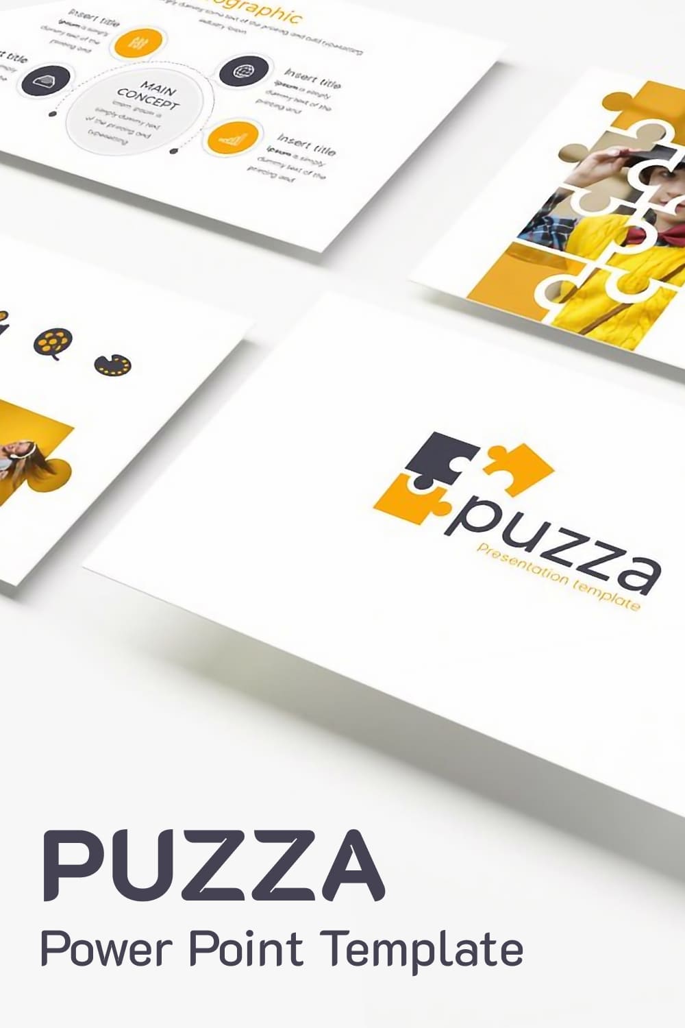 Puzza Powerpoint template, picture for Pinterest 1000x1500.