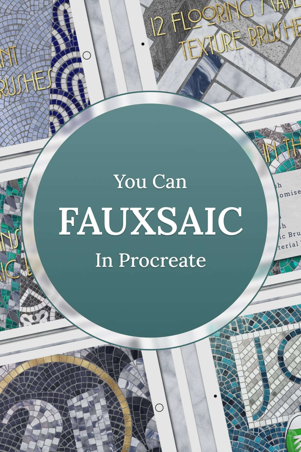 You can Fauxsaic in procreate, picture for Pinterest 1000x1500.