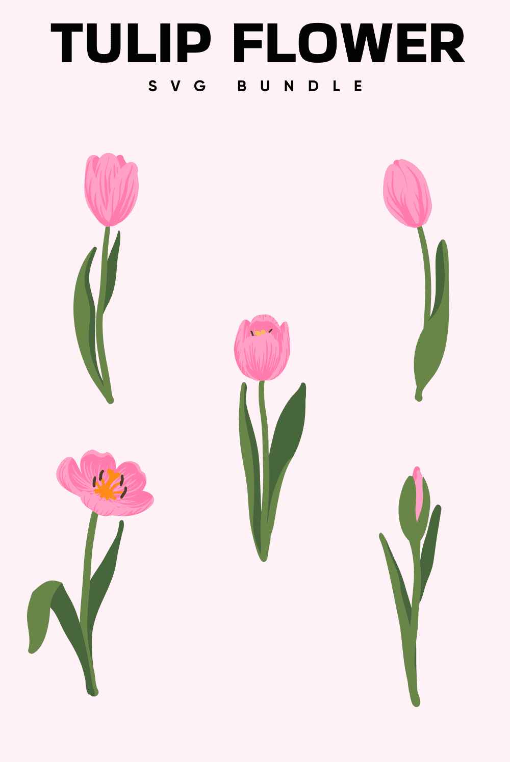 Tulip Flower SVG Bundle, picture pinterest 1000x1500.