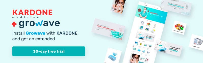 Kardone multipurpose designs shopify theme, Install Growave with Kardone and get an extended.