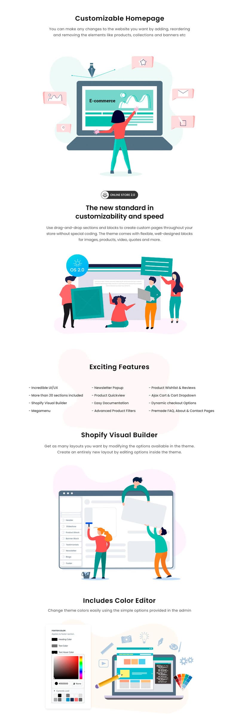 Shopify Theme for Toybox Clothing Store: Customizable Homepage.