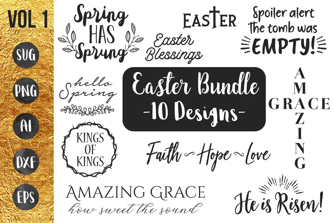 Easter bundle vol 1 - 10 Designs.