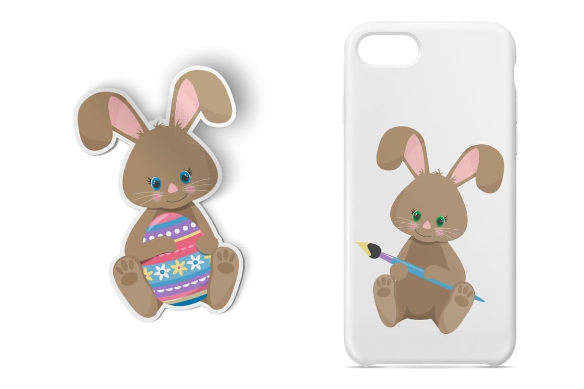 Easter bunny, a sample phone case with a bunny.