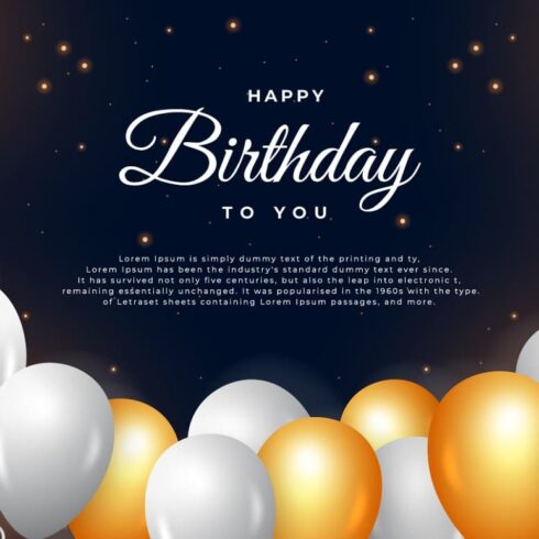 Happy Birthday Banner with Confetti | MasterBundles