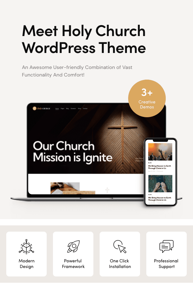 Meet Holy Church Wordpress Theme.