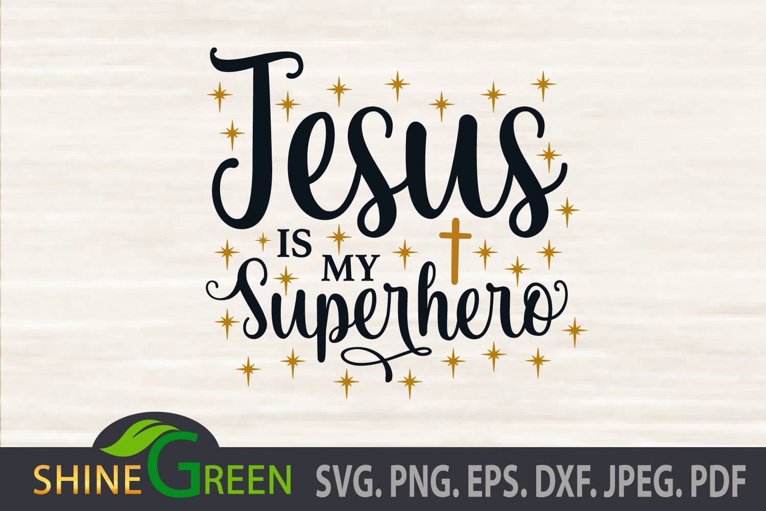 The inscription on a beige background - "Jesus is my superhero".