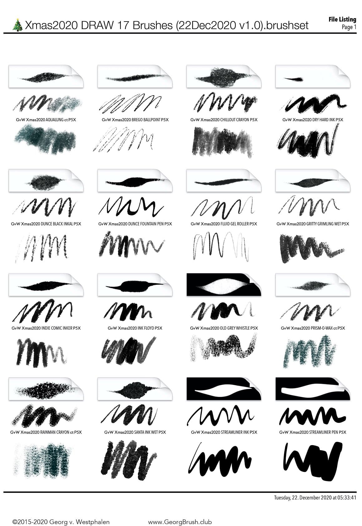 Xmas 2020 Draw 17 Brushes artwork, 1160 by 1684 pixels.