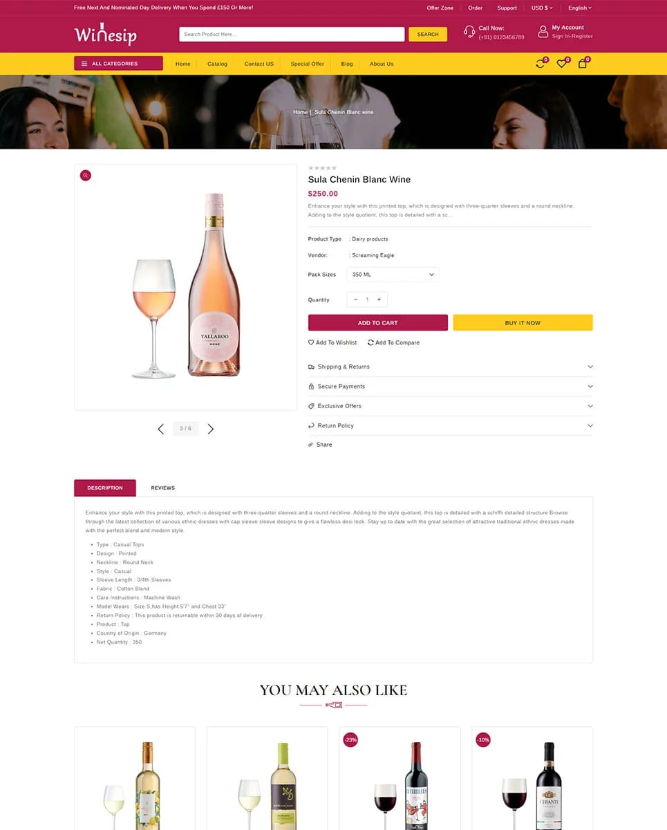 Winesip Sula Chenin Blanc Wine product page.