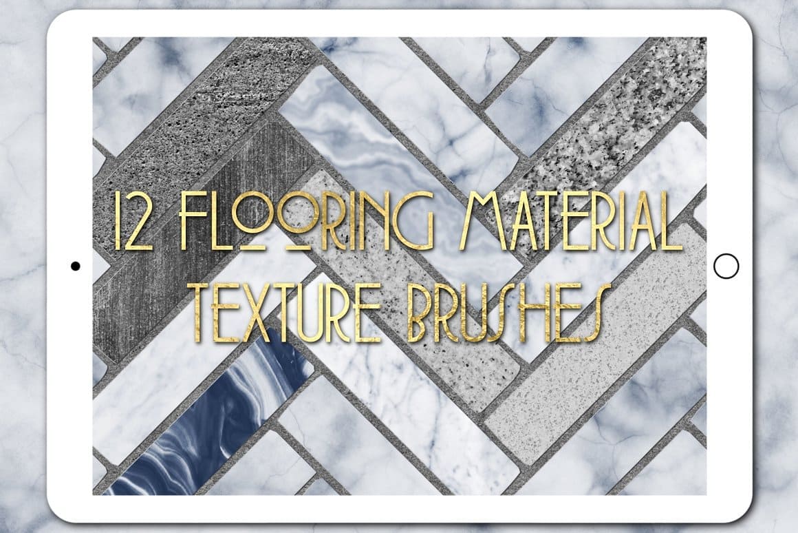 12 Flooring Material Texture Brushes.