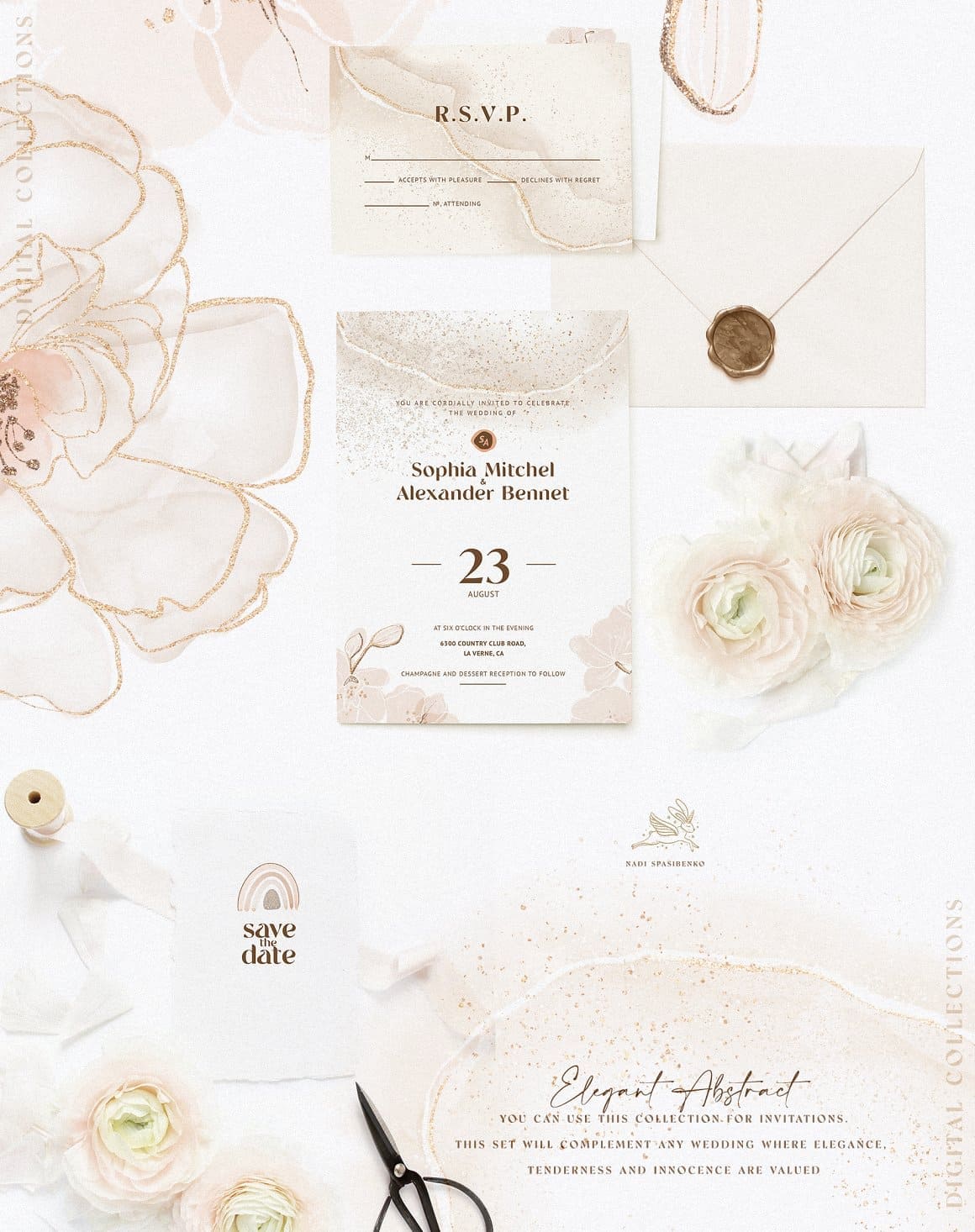 Invitations with a special design from Sofia and Alexander.