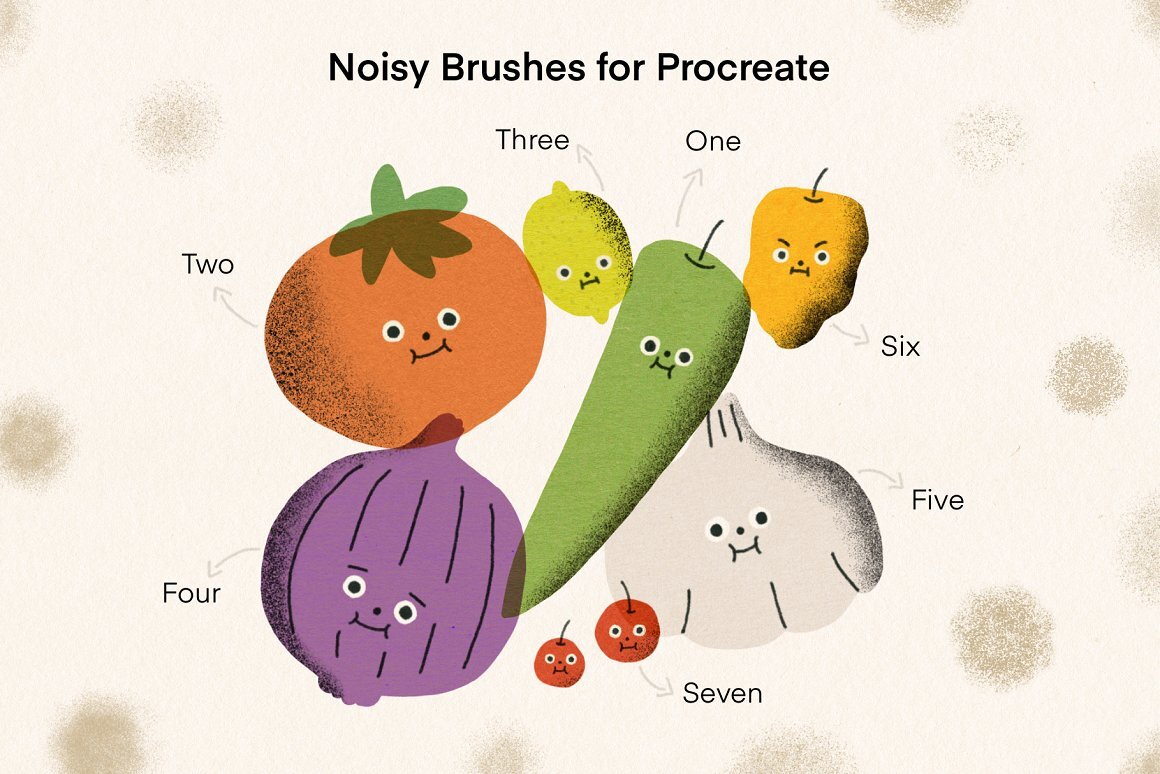 Noisy Brushes for Procreate.