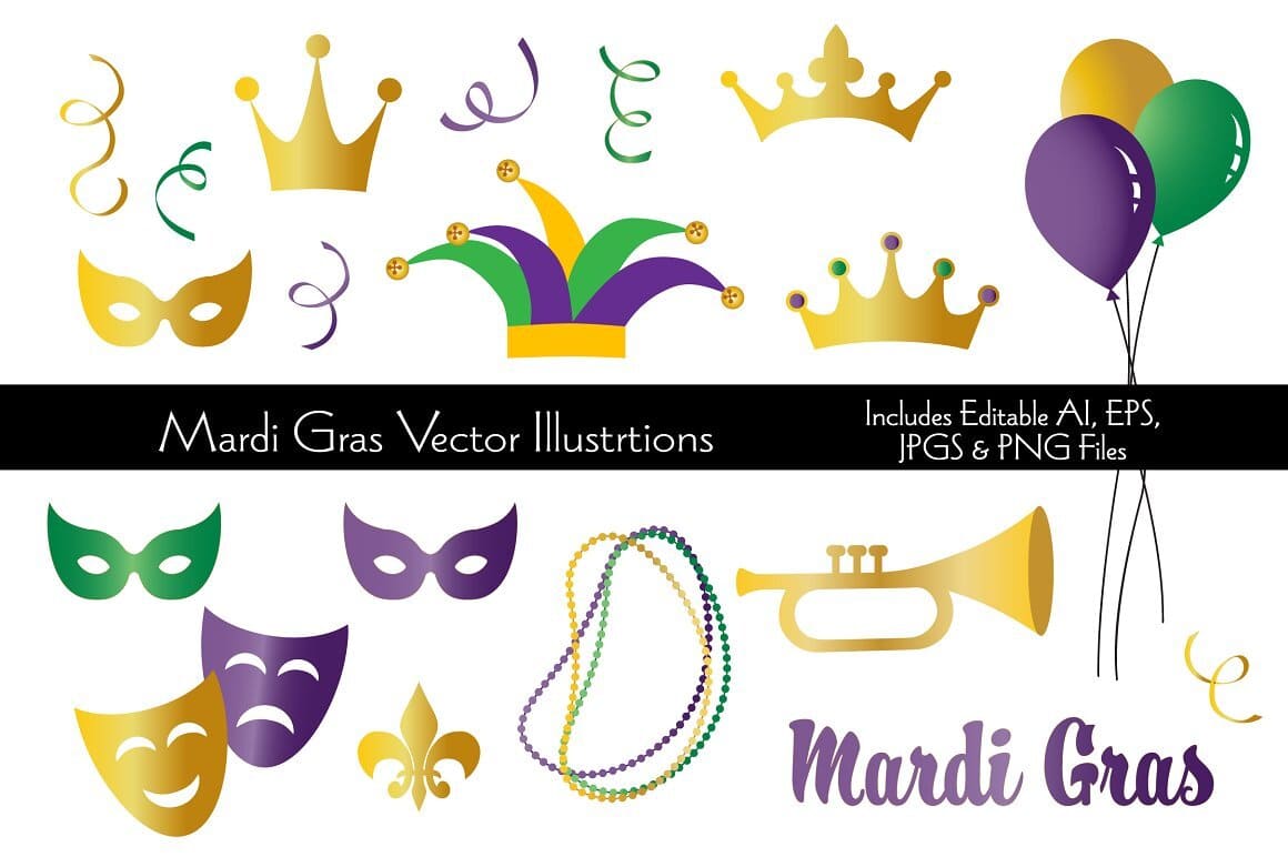 Mardi Gras crowns or jester hats.