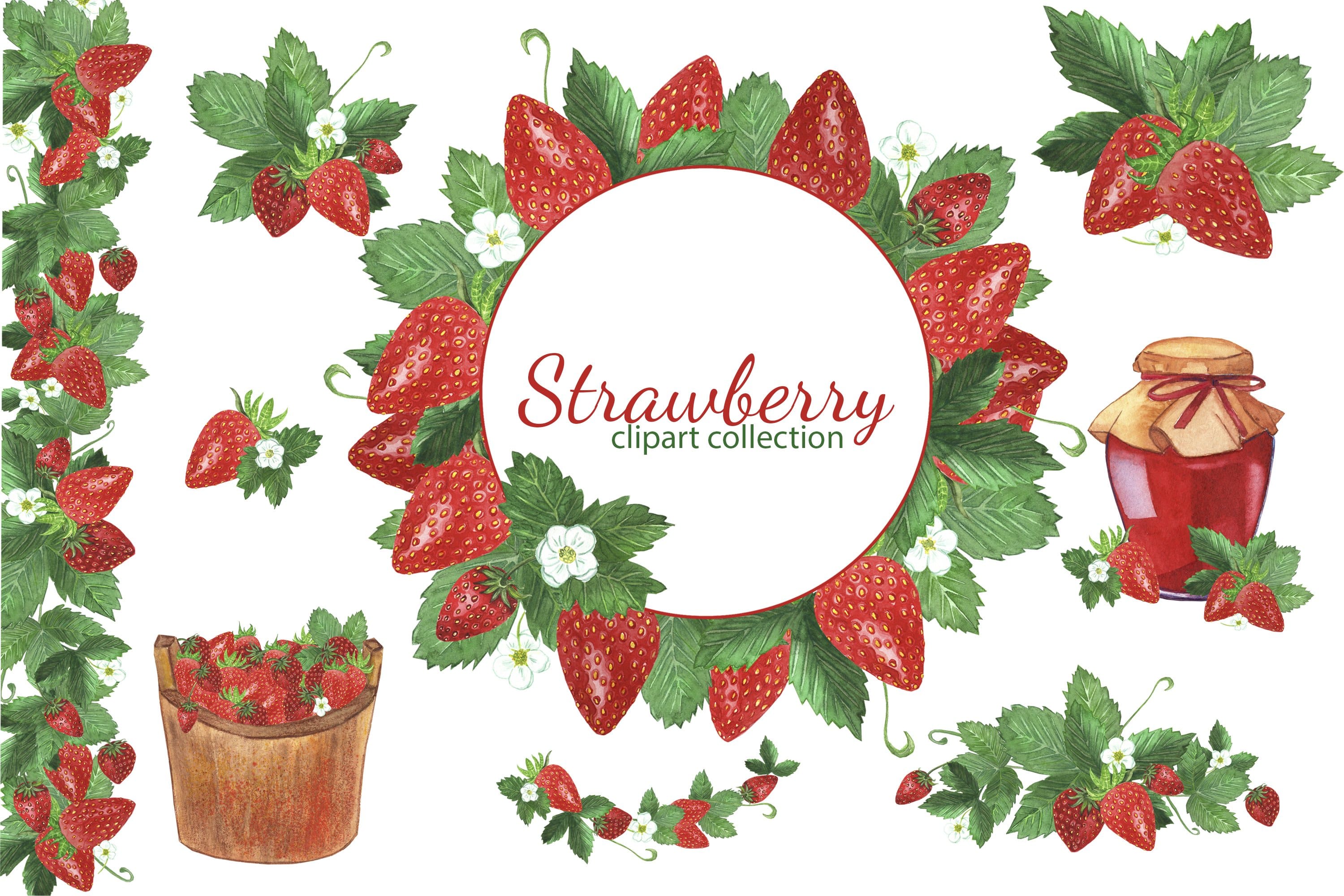 Compositions from strawberries and strawberry jam.