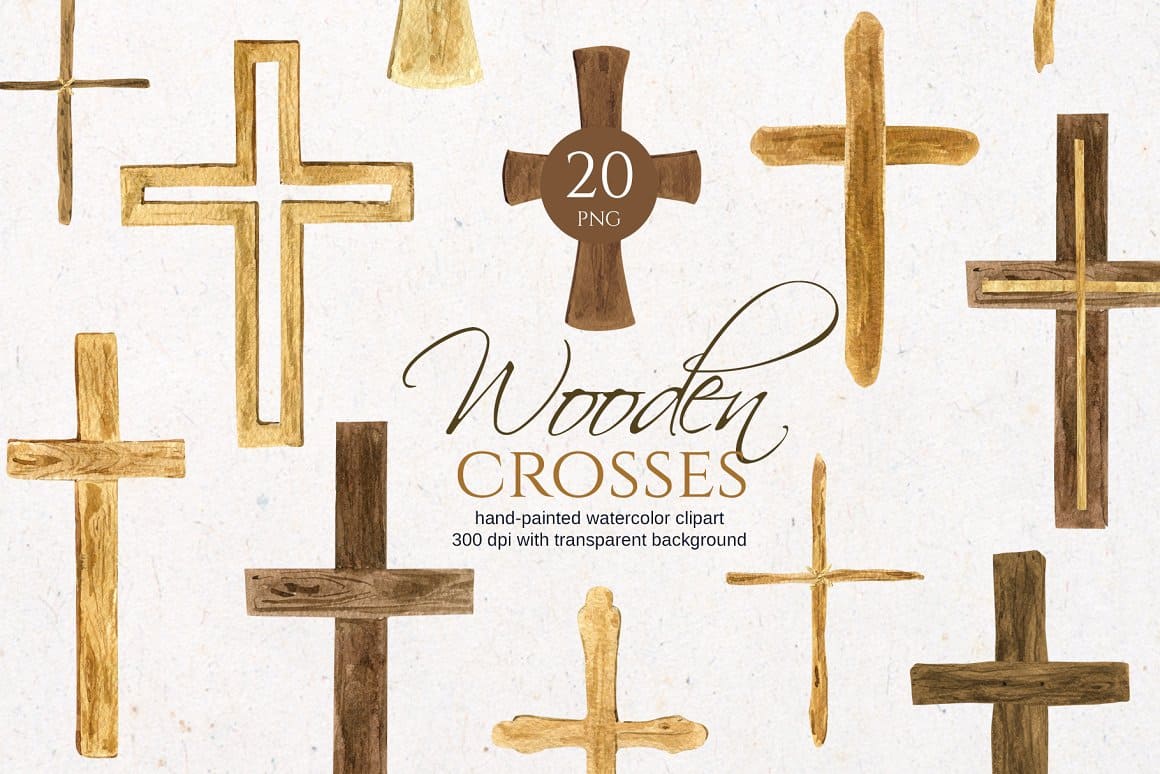 Each wooden cross has a special design.