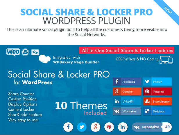 Social share and locker pro wordpress plugin.