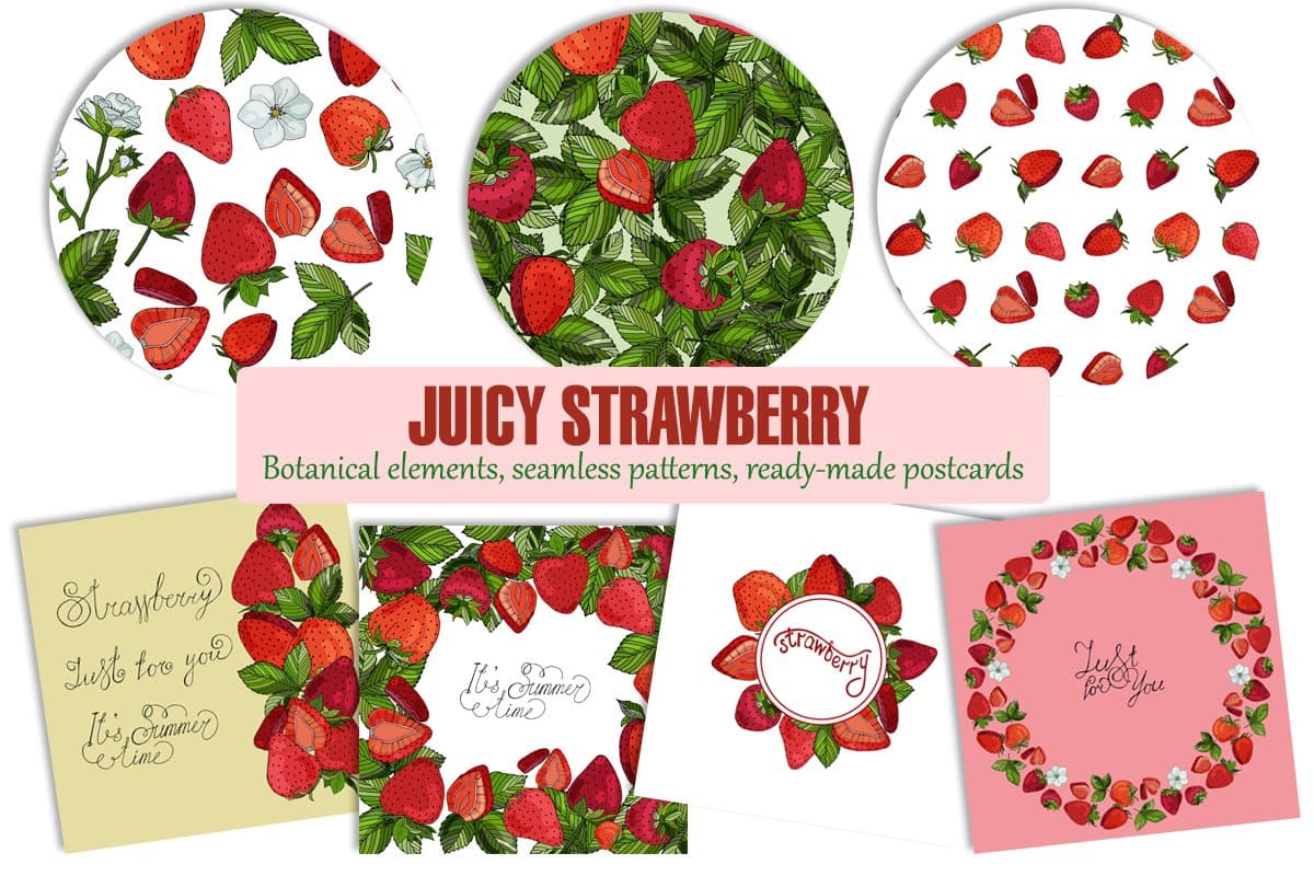 Berry Set for the STRAWBERRY FESTIVAL EPS, PNG Clipart.