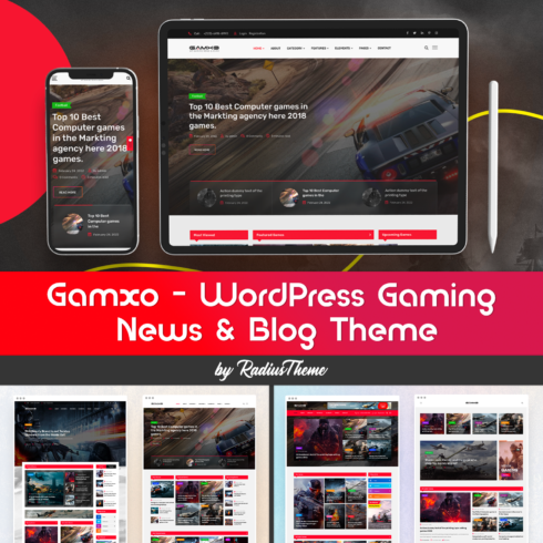 Images with gamxo wordpress gaming news blog theme.