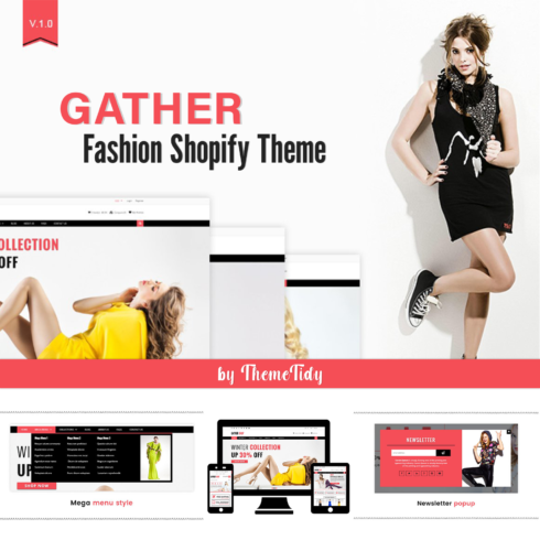 Images with gather fashion shopify theme.