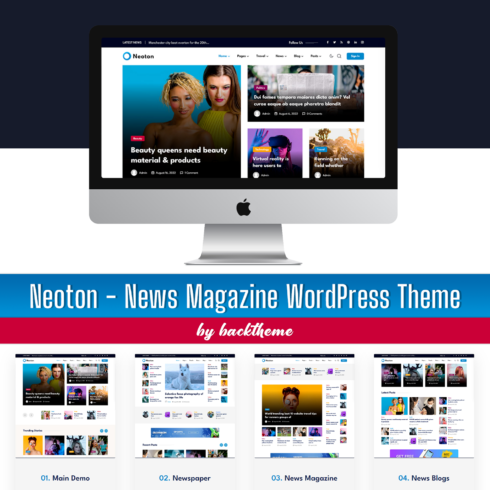Preview neoton news magazine wordpress theme.