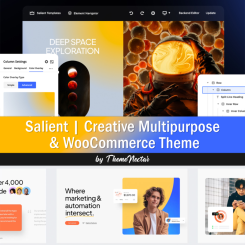 Preview salient creative multipurpose woocommerce theme.