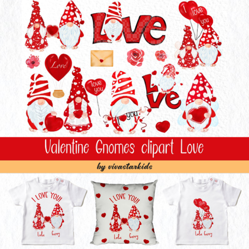 Preview valentine gnomes clipart love.