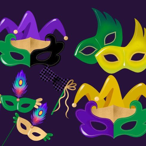 Mardi Gras Carnaval Clip Art | MasterBundles