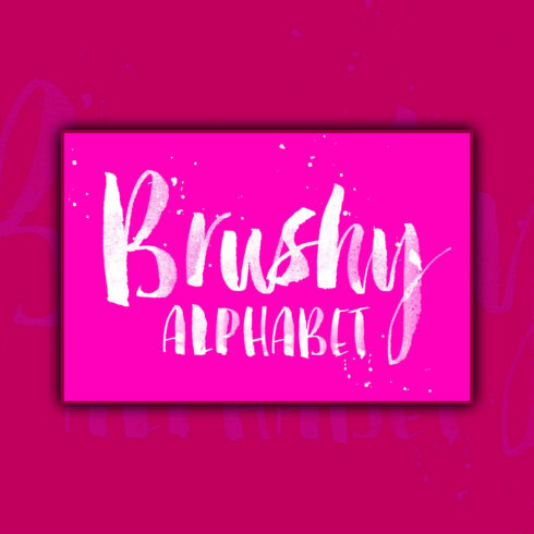 Images with brushy alphabet.