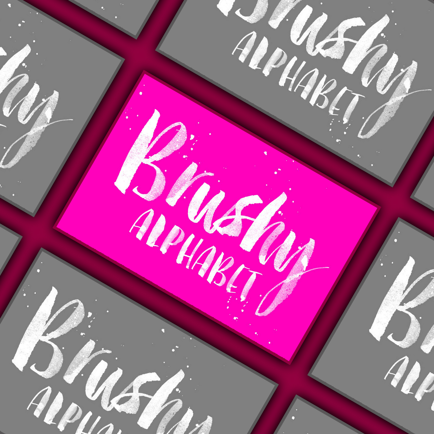 Preview brushy alphabet.