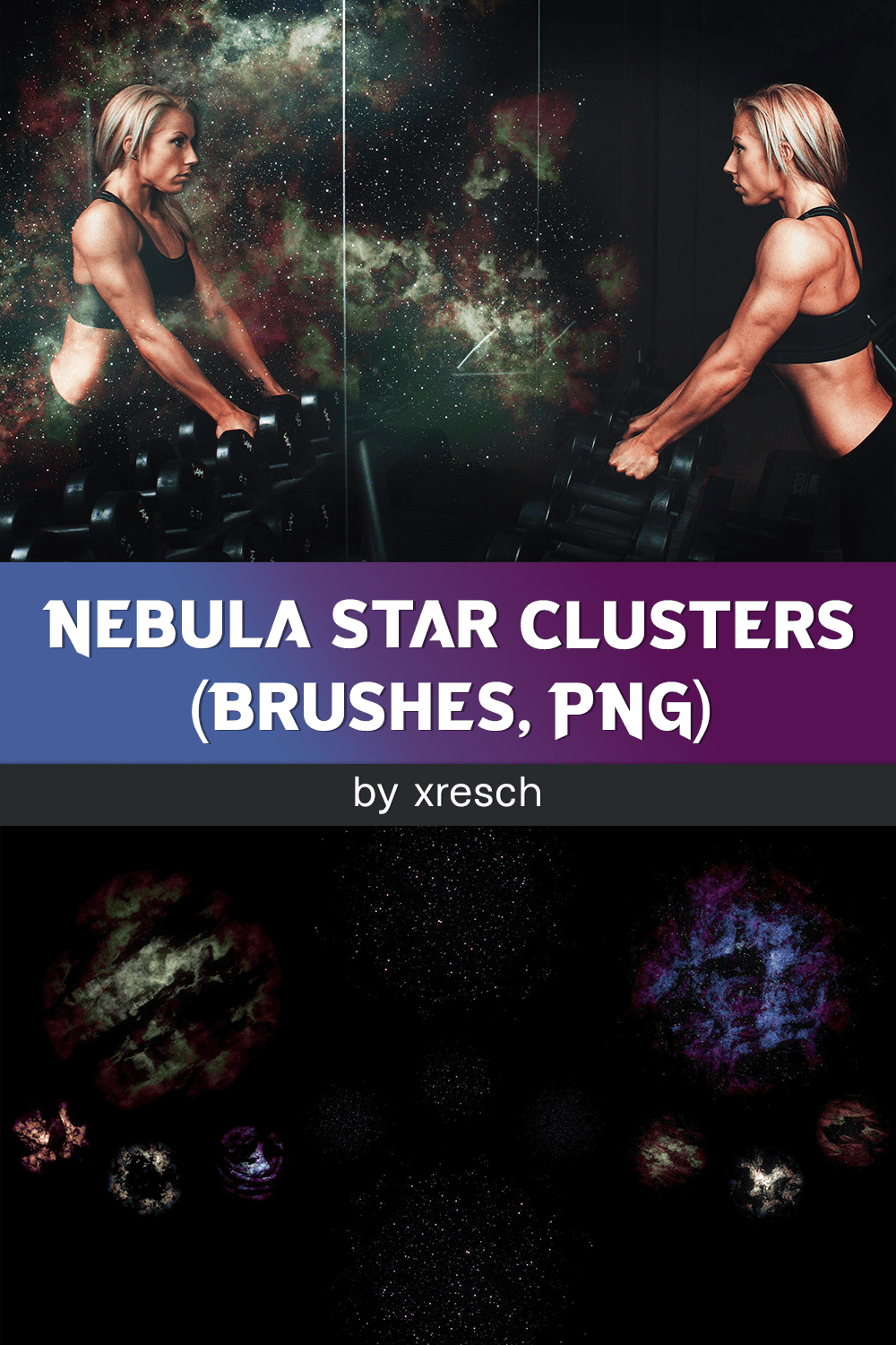 Nebula Star Clusters (Brushes, PNG).