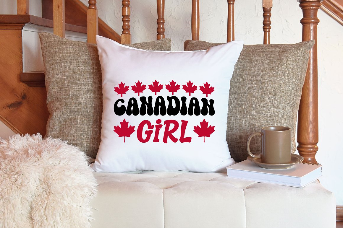 Canadian girl printmo pillow.