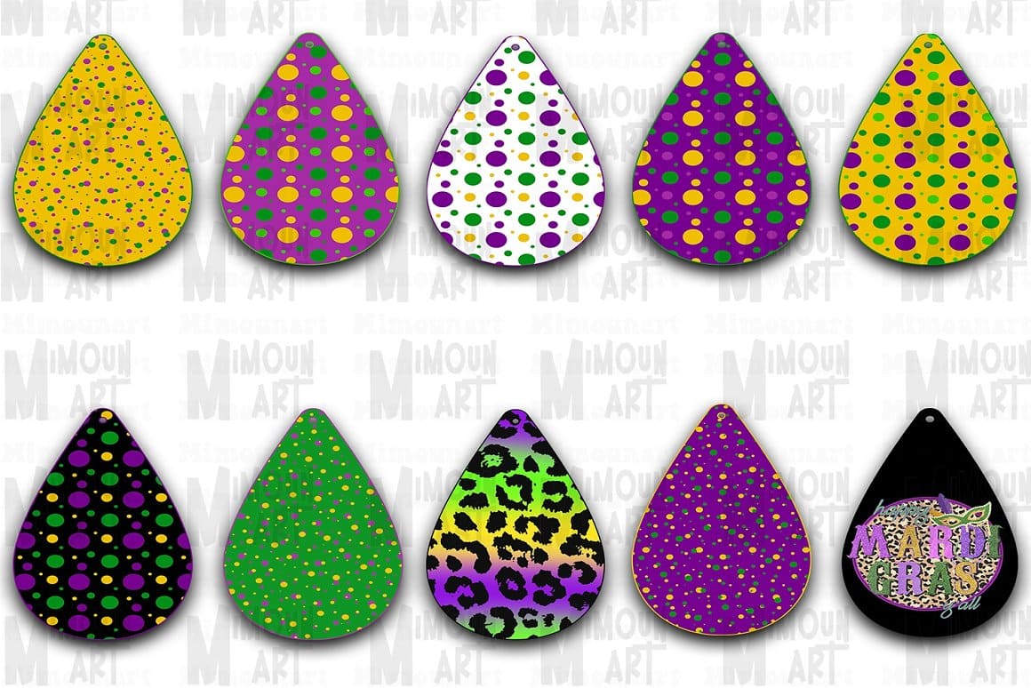 Colored earrings in a small and large dot.