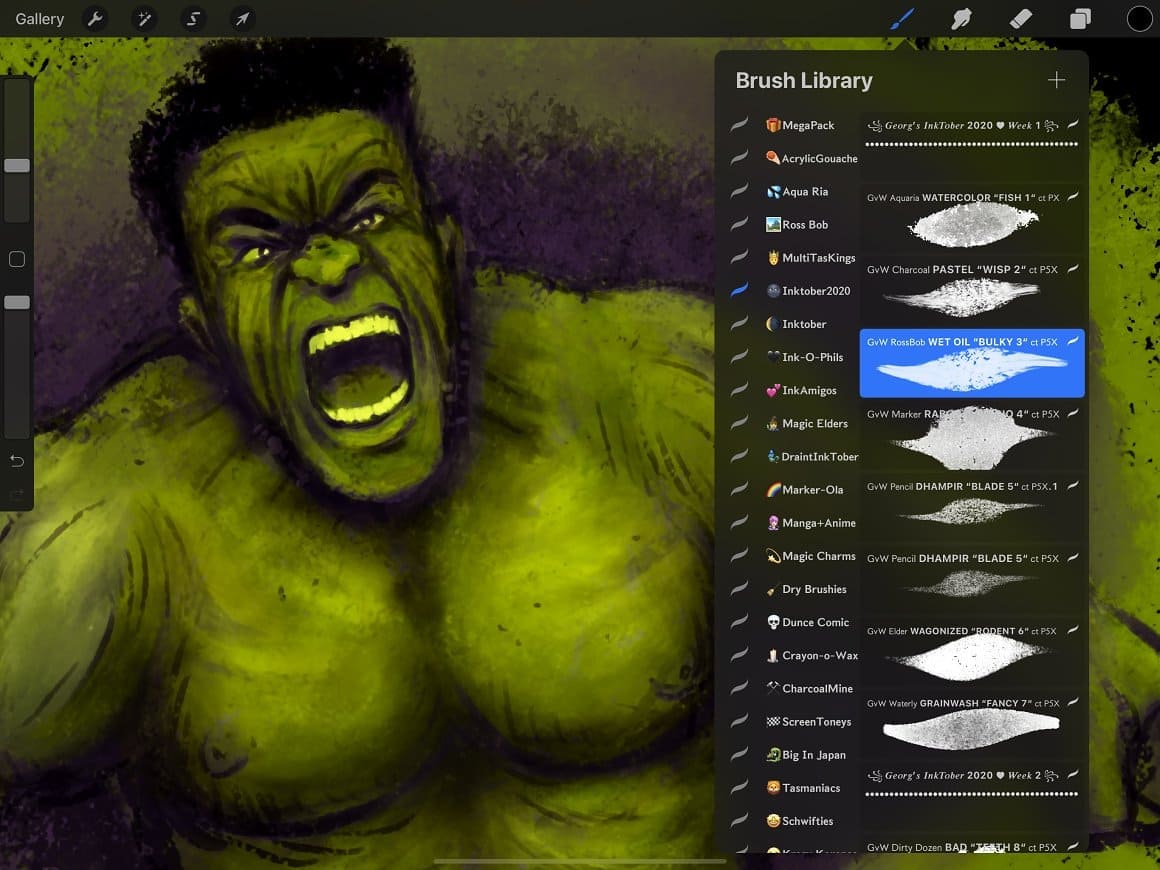 Brush library of hulk bulky.