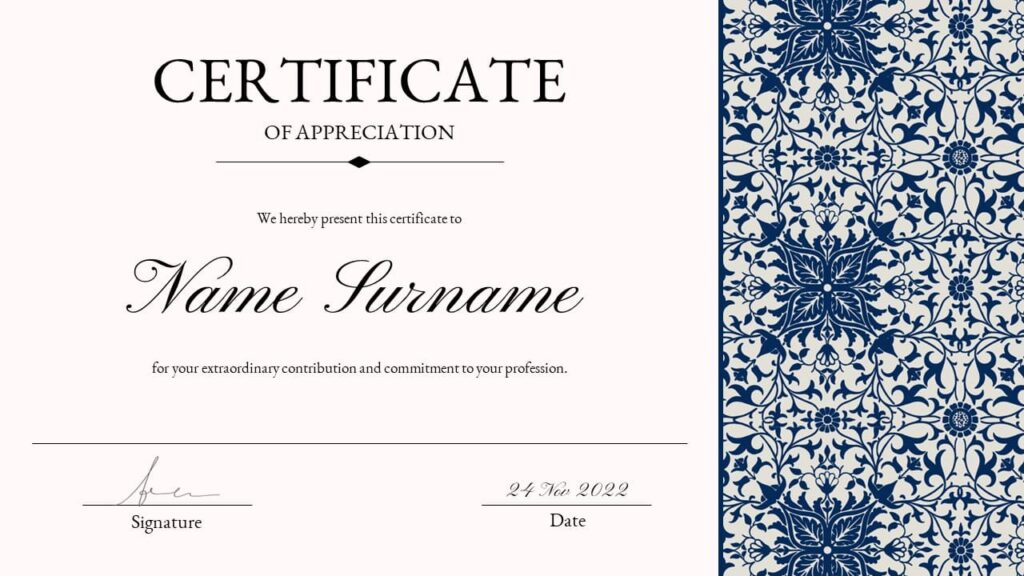 Certificate of Appreciation Powerpoint Template – MasterBundles