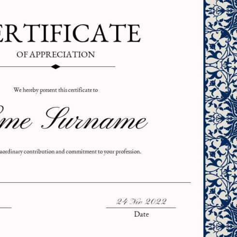 Certificate of Appreciation Powerpoint Template – MasterBundles
