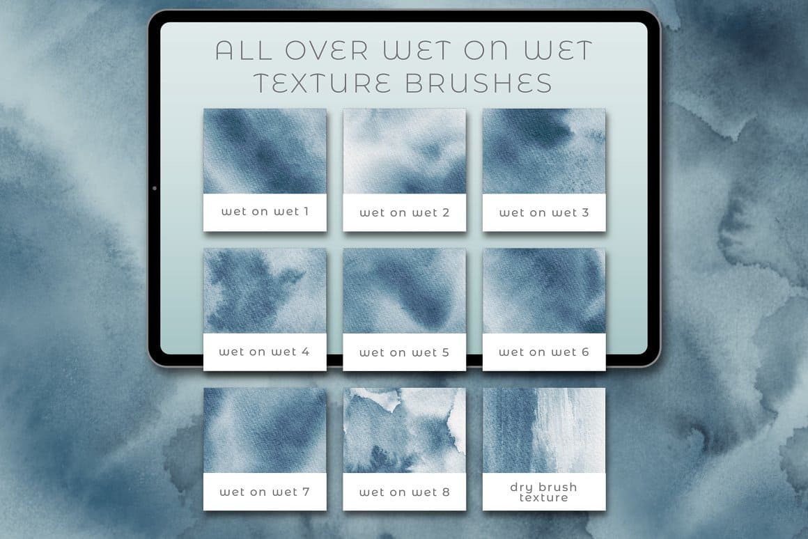 All over wet on wet texture brushes.