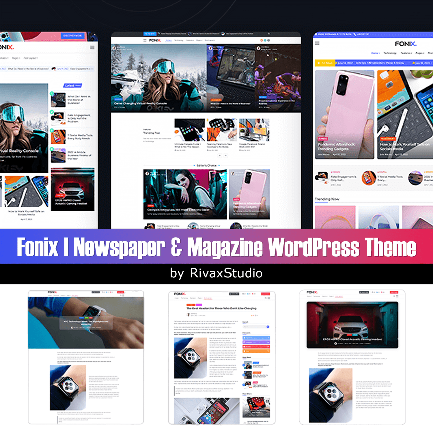Fonix is the best of newspapers and magazines wordpress theme.