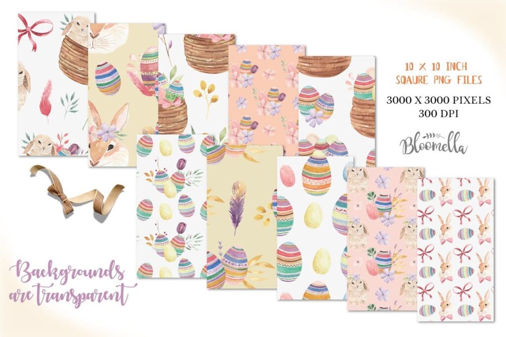 Easter Egg Seamless Patterns Spring – MasterBundles