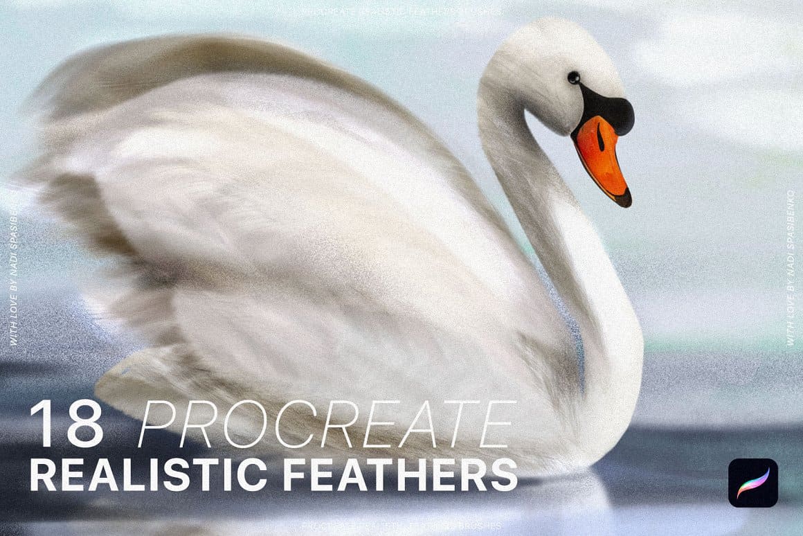 A painted white swan swimming on the water.