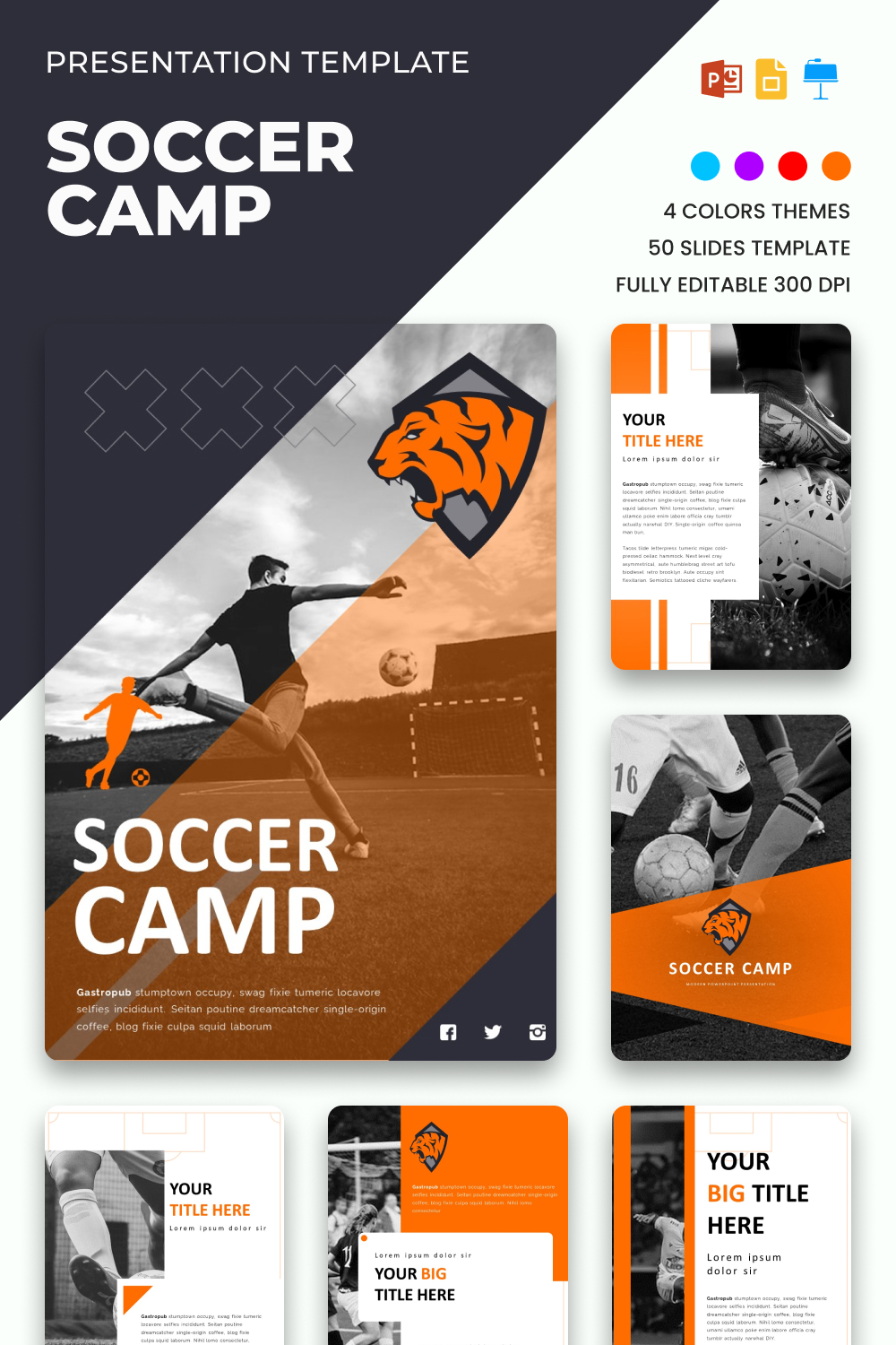 Images soccer camp presentation template of pinterest.
