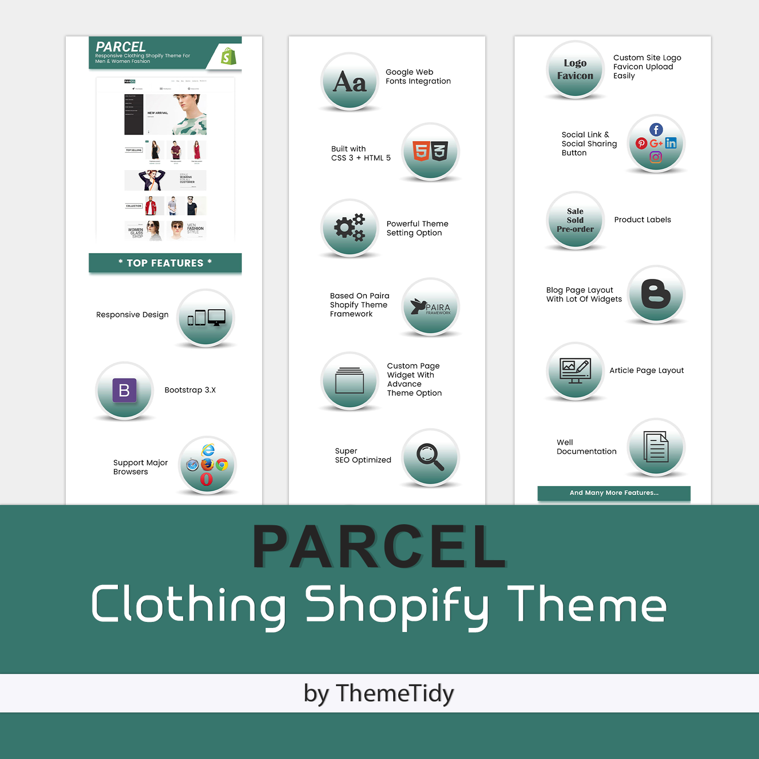 Preview parcel clothing shopify theme.