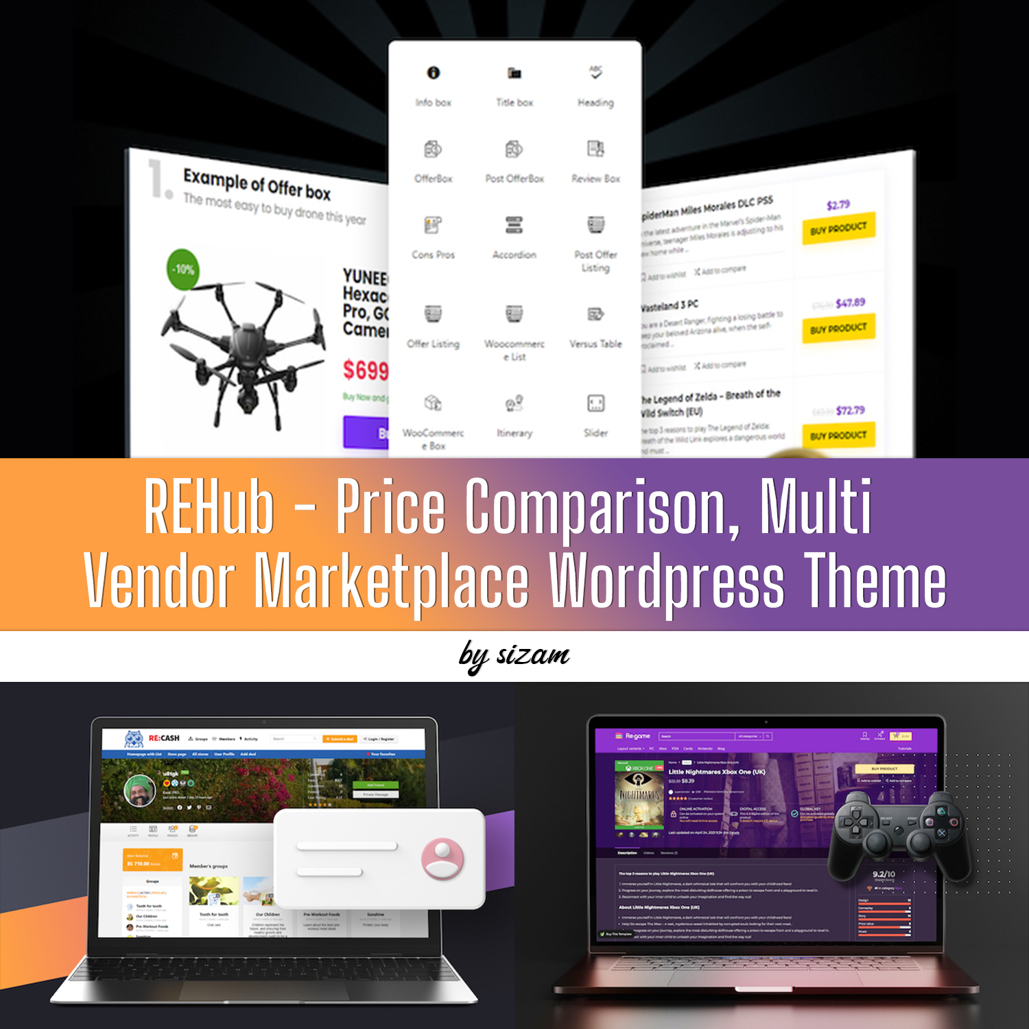 Images with rehub price comparison multi vendor marketplace wordpress theme.