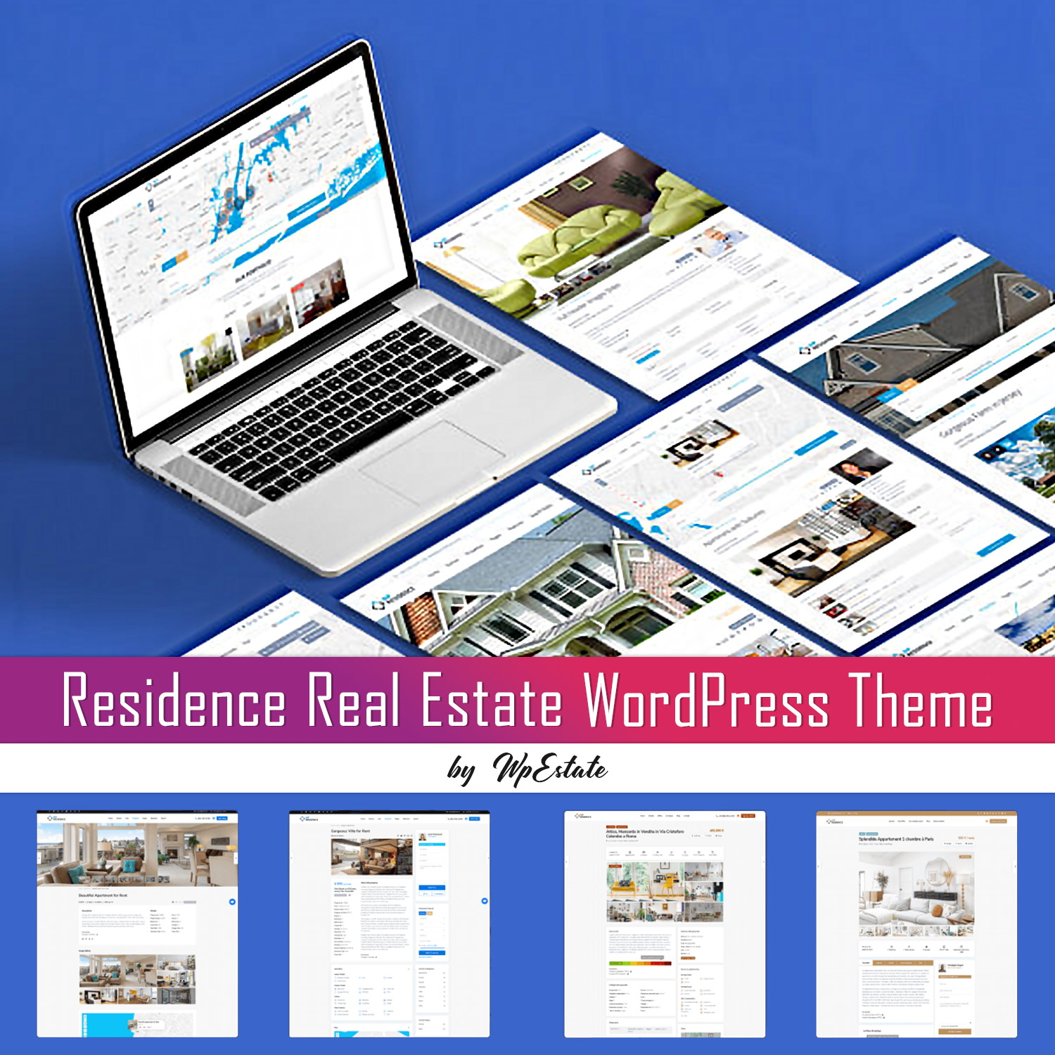 Images with residence real estate wordpress theme.